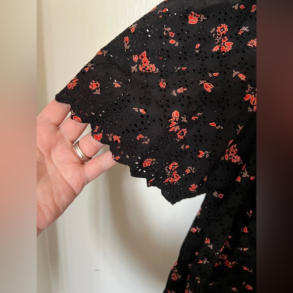 Ulla Johnson Choux Blouse in Noir floral Sz 6 - Picture 4 of 8